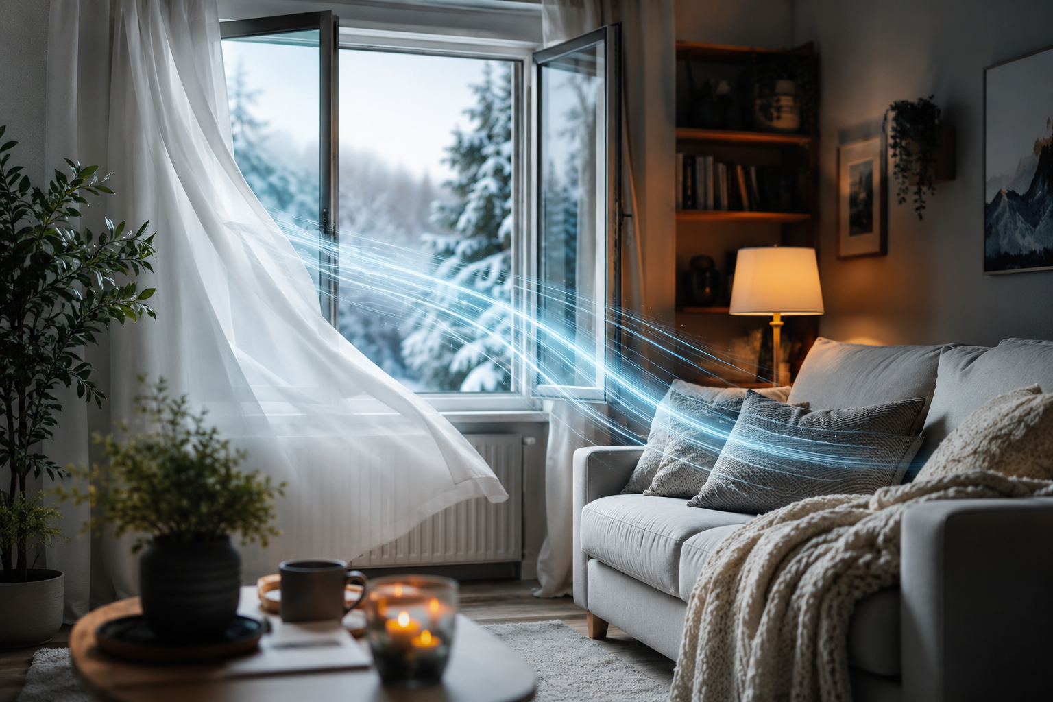 cómo ventilar salón en invierno