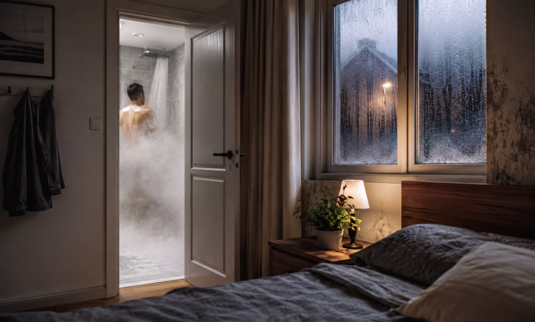Humedad en dormitorio por duchas largas: cómo resolverlo con prudencia