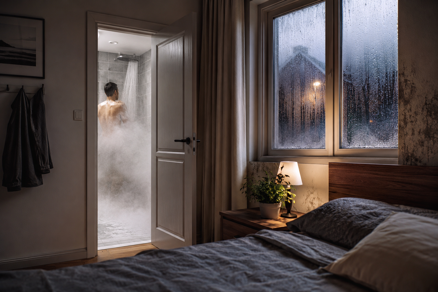 Humedad en dormitorio por duchas largas: cómo resolverlo con prudencia