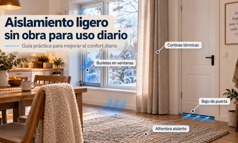 Aislamiento ligero sin obra para uso diario