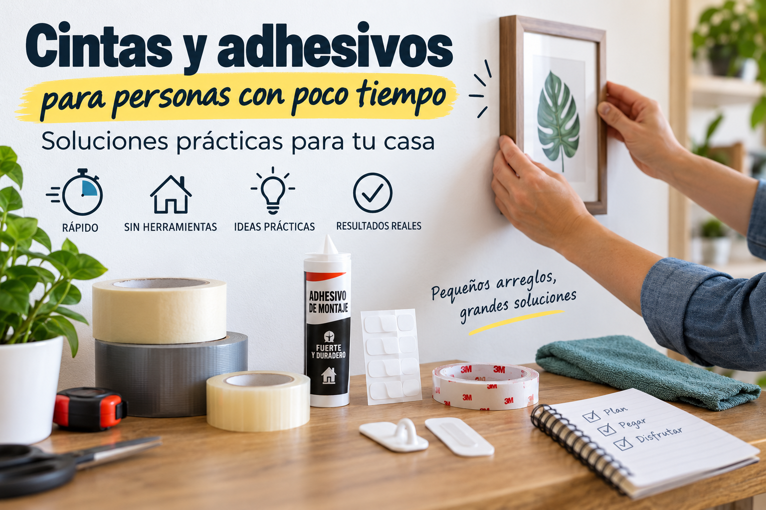 Cintas y adhesivos para personas con poco tiempo