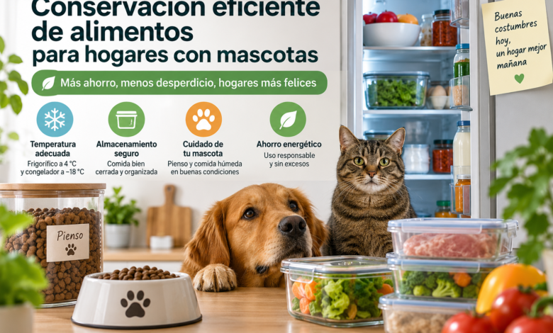 Conservación eficiente de alimentos para hogares con mascotas
