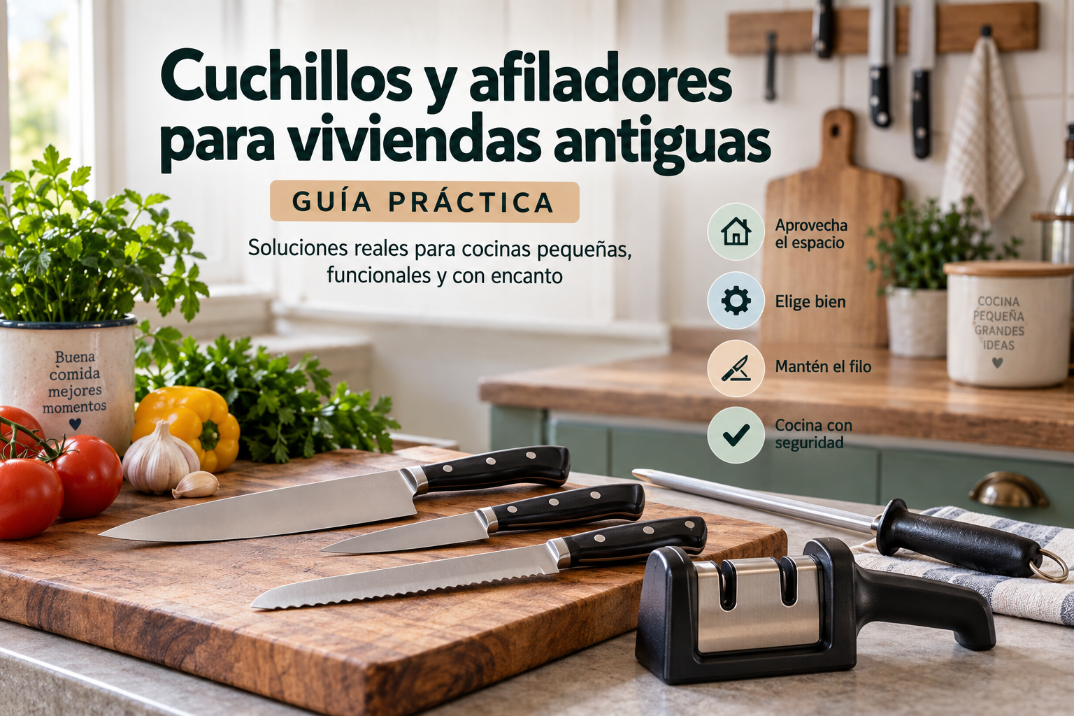 Cuchillos y afiladores para viviendas antiguas