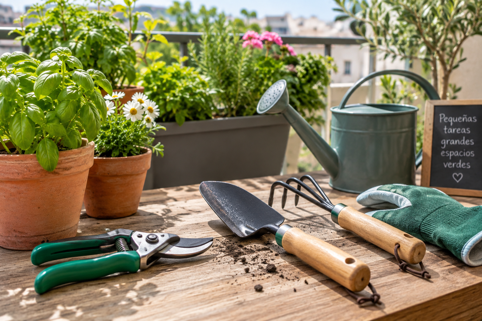 Herramientas de jardinería para rutinas rápidas