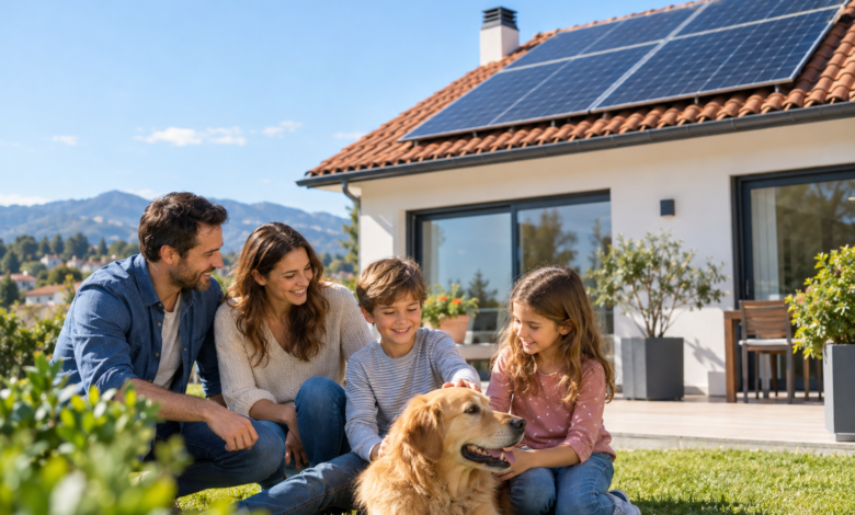 Paneles solares para hogares con niños