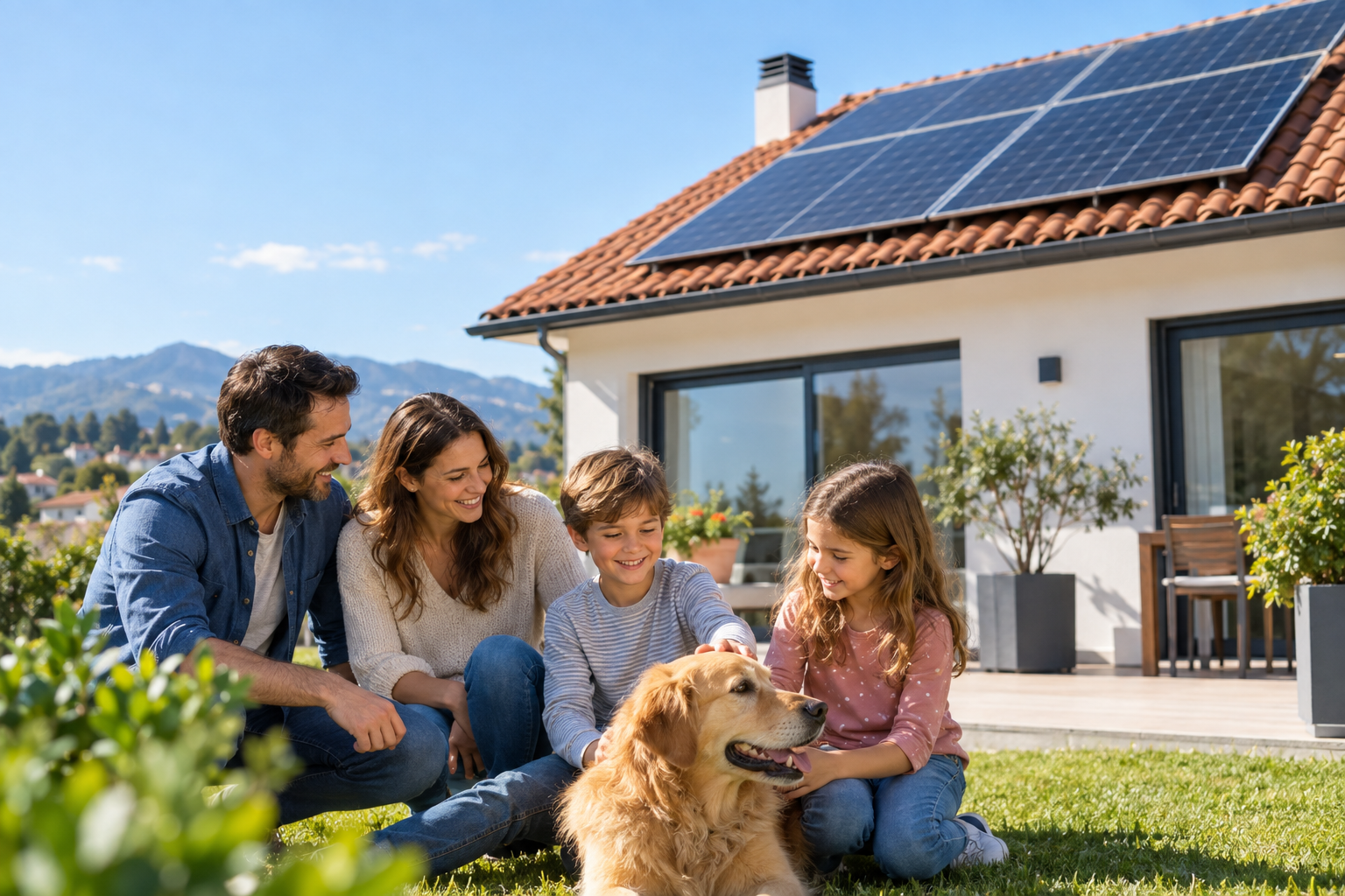 Paneles solares para hogares con niños
